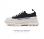 意大利高奢品牌-亚历山大 麦昆 Alexander Mcqueen Sole Sneakers 低帮时装厚底显高百搭休闲松糕鞋 男女式小白鞋 厚底增高帆布运动鞋