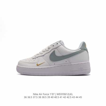 仿头层皮 耐克 Nike Air Force 1 '07 Low 空军一号含气垫 低帮百搭厚底增高休闲运动板鞋。柔软、弹性十足的缓震性能和出色的中底设计，横跨复 - 点击图像关闭