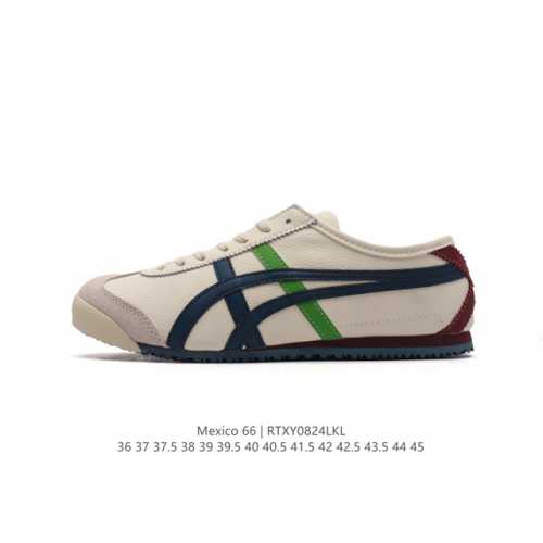 真标 Asics 亚瑟士 男女鞋真标半码制 日产经典老牌-鬼塚虎 Onitsuka Tiger Mexico 66经典墨西哥系列复古经典百搭板鞋休闲运动鞋慢跑鞋