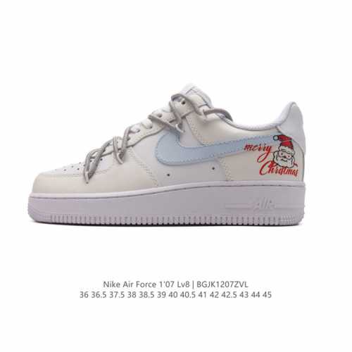 耐克 Nike Air Force 1 '07 Low 空军一号含气垫 解构绑带 双鞋带 小白鞋 低帮百搭厚底增高休闲运动板鞋。柔软、弹性十足的缓震性能和出色的