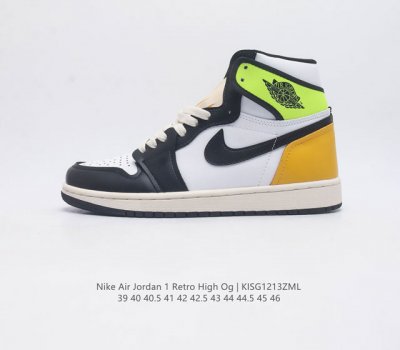 头层皮 耐克 男鞋 Nike Air Jordan 1 Retro High Og 乔丹一代aj1 乔1 Aj1 篮球鞋复刻运动鞋 皮面高帮板鞋的设计灵感源自运