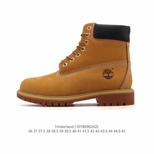 公司级 Timberland添柏岚靴子天伯伦高帮马丁靴 踢不烂经典大黄靴 防水面料 高帮靴 马丁靴 户外休闲潮流系列 搭配防臭防腐真皮乳胶鞋垫，给您完美的穿着体