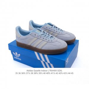 公司级 阿迪达斯 Adidas Originals Gazelle Indoor复古三叶草防滑透明橡胶板鞋经典运动鞋。这款经典鞋,忠于原版设计,缀撞色三条纹和鞋