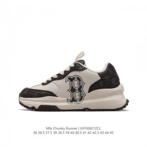 全新新款，Ny美国榄球洋基队new York Yankees X Mlb Chunky Runner Liner 莱纳系列低帮厚底老爹风透气舒适皮面休闲运动慢跑