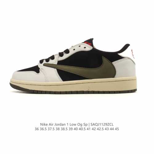 真标 耐克 Nike Air Jordan 1 Low Og Sp Military Blue Aj1乔1倒勾 2025年新款 低帮篮球鞋 Aj1 乔丹1代 A