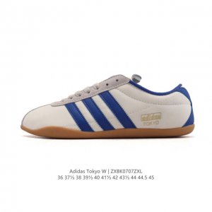 阿迪达斯 Adidas Originals Tokyo 经典舒适 防滑耐磨 低帮 板鞋 男女款 蓝色一双封神｜复古薄底鞋美到犯规啦薄底鞋是今年的流行趋势，这双T
