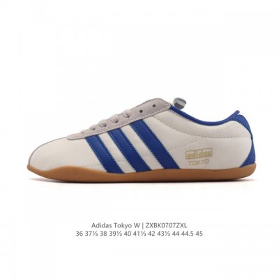 阿迪达斯 Adidas Originals Tokyo 经典舒适 防滑耐磨 低帮 板鞋 男女款 蓝色一双封神｜复古薄底鞋美到犯规啦薄底鞋是今年的流行趋势，这双T