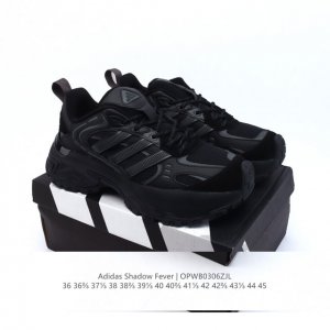 230 【新品公司级】阿迪达斯 Adidas Shadow Fever 复古减震橡胶外底跑鞋 厚底增高老爹鞋，尽显简约格调，上脚舒适更兼具防滑耐磨之特性。其秉持