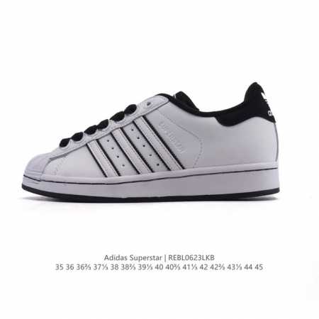 阿迪达斯 Adidas Superstar 2025年新款鞋子 蛇年新款经典贝壳头系列 新款休闲板鞋潮流男女士运动鞋 。鞋面柔软皮革拼接材质 标志性的贝壳鞋头， - 点击图像关闭
