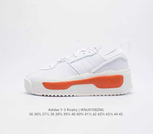 Adidas阿迪达斯男女士rivalry Y-3 皮质运动鞋 Rivalry 厚底增高经典运动鞋 这款y-3经典运动鞋 脱胎于80年代风靡一时的adidas R