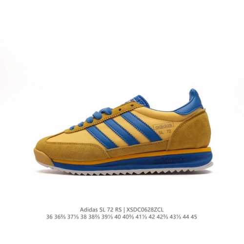 阿迪达斯adidas Sl 72 Shoes 经典复古薄底运动鞋 T头鞋 三叶草复古休闲跑步鞋休闲运动鞋 这款经典运动鞋携复古型格，来访你的活力日常 采用舒爽尼