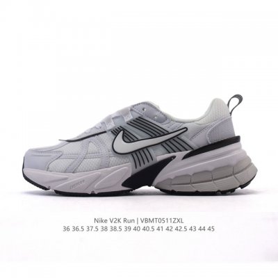 nike 耐克 V2K Run 减震防滑 复古低帮运动跑步鞋 超火复古跑鞋，采用太空革组合呼吸网眼布鞋面材质，搭载正确4层组合底模，嵌入Tpu加固稳定模块,双层