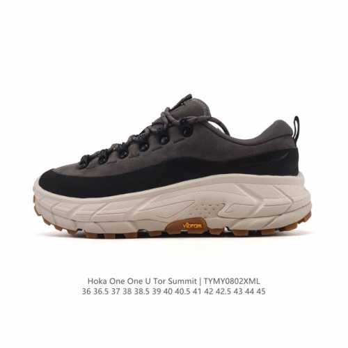 公司级 霍卡Hoka One One Tor Summit 新配色大地飞越 男女跑鞋 厚底增高运动老爹鞋。在众多运动鞋品牌中，Hoka以其厚底设计独树一帜，成为