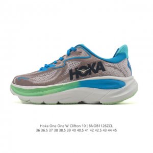 新款 Hoka One One 推出升级 Clifton 10 克利夫顿10代 男女士休闲跑步鞋轻量缓震运动鞋。Hoka One One的Clifton克利夫顿