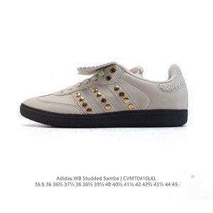 降价原价 元 阿迪达斯 Adidas Samba新款 德训鞋 时尚休闲运动板鞋- Wales Bonner 的 Adidas Samba “Studded”亮相