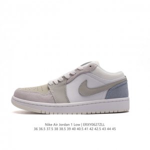 头层皮 耐克 乔丹Air Jordan 1 Low AJ1 乔1 乔丹1代aj1 低帮复古文化休闲运动篮球鞋。该鞋款从 1985 年元年款汲取设计灵感，焕新演绎