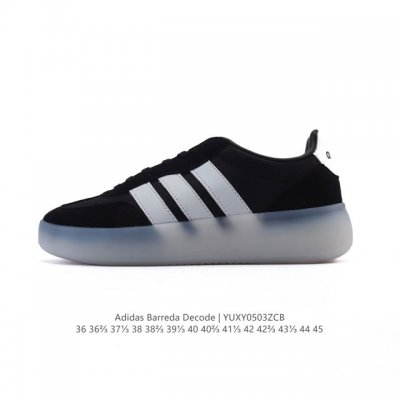 公司级 阿迪达斯 Adidas Barreda 考拉派对 复古休闲 清新 舒适百搭 德训鞋 T字头 防滑耐磨 低帮 板鞋 男女款运动鞋。鞋头加宽设计提升了穿着舒