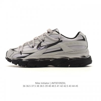 Ins爆火全新韩系古着风，回味经典 Nike 耐克Initiator Running创始者系列复古厚底增高老爹休闲运动舒适跑鞋 . 解构绑带 双鞋带。 DDD