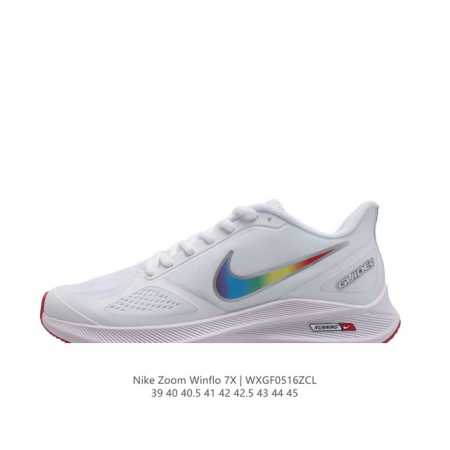 耐克 男鞋飞马 登月7代 Zoom Winflo 7X 登月系列训练跑步鞋 缓震增高休闲运动跑步鞋大爆款旅游出行必入跑鞋！科技含量顶呱呱。1. 非凡舒适。鞋舌和 - 点击图像关闭