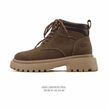 公司级 Ugg 中帮靴子 雪地靴 鞋口翻毛领 俏皮可爱的百变造型， 美国轻奢品牌Ugg 平底系列冬季男士皮鞋 增高厚底网红经典英伦风上线人手必备马丁靴 复古靴子 - 点击图像关闭