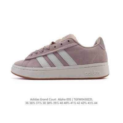 新品 阿迪达斯 Adidas男女Grand Court Alpha 00S网球鞋 舒适百搭小白鞋 防滑耐磨 低帮 板鞋 阿迪达斯中性四季款网球训练鞋 Jr054