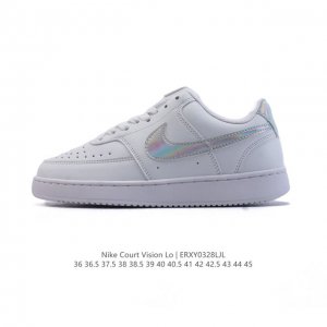 100 耐克Nike Court Vision Low 校园风低帮复古篮球板鞋男女运动鞋。延续80年代复古篮球鞋，添加学院风细节。皮革组合鞋面，利落风格，重现复