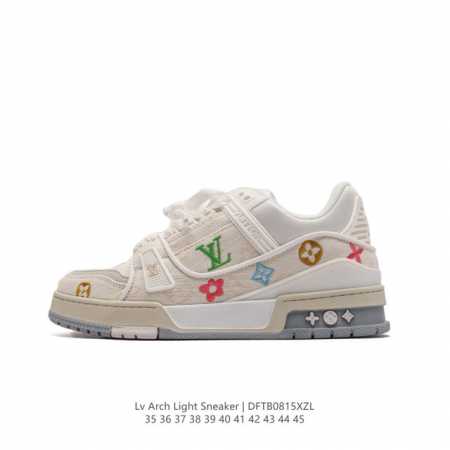 公司级 路易威登 Louis Vuitton Lv路易威登板鞋 时尚运动鞋 潮厚底增高鞋 。舒适防滑底和百搭性霸屏整个时尚娱乐圈，细节调整完美主义！鞋面采用柔软 - 点击图像关闭