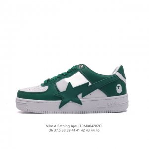 A Bathing Ape 安逸猿 男女运动鞋复古板鞋 升级原楦原纸版数据开发，采用超软皮革鞋面材质，内置全掌air Sole气垫定制联乘，日本里原宿潮流品牌a