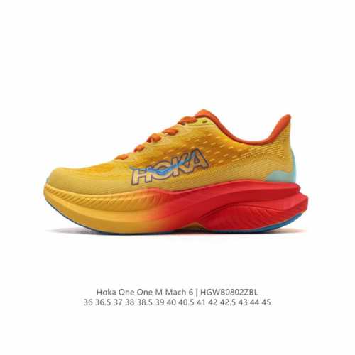 HOKA ONE ONE独特的竞训鞋,主打舒适软弹HokaMach马赫6#竞速跑鞋 HOKA Mach 6 轻盈且富有弹性的舒适感！迄今为止最轻量灵敏的MACH