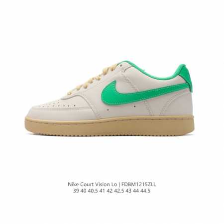 耐克nike Court Vision Lo校园风低帮复古篮球板鞋运动鞋，延续80年代复古篮球鞋，添加学院风细节。皮革组合鞋面，利落风格，重现复古篮球风范。鞋头 - 点击图像关闭