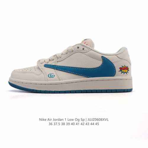 公司级 真标 耐克 Nike Air Jordan 1 Low Og Sp Military Blue Aj1乔1倒勾 2025年新款 蛇年新款 低帮篮球鞋 A