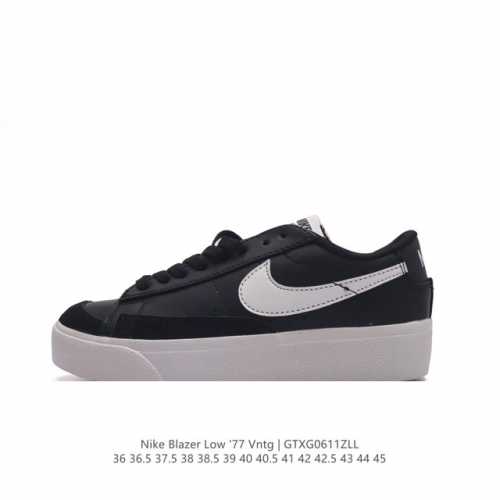 耐克 Nike Blazer Low '77 Vntg 男女子运动鞋 重现低调风格和经典篮球外观，依托经典简约魅力和舒适性能，备受街头时尚赞誉。华美翻毛皮细节、