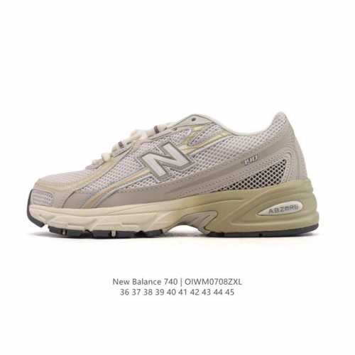 New Balance Mr740 Nb新百伦系列复古老爹风休闲运动慢跑鞋。采用轻质牛剖革拼接透气网眼衬垫织物鞋面材质 T-Beam大底提供足步弓支撑 保持步态