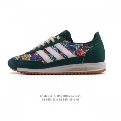 阿迪达斯Adidas Sl 72 Shoes 经典复古薄底运动鞋 T头鞋 三叶草复古休闲跑步鞋休闲运动鞋 这款经典运动鞋携复古型格，来访你的活力日常 采用舒爽帆