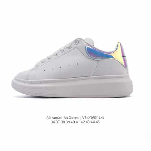 alexandermcqueen 亚历山大 麦昆Mcq 运动小白鞋 厚底增高闪尾光滑牛皮平底鞋休闲鞋 时尚男女板鞋潮运动鞋 火爆到大街小巷无人不知 无人不晓的境
