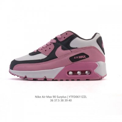 Nike 耐克 Air Max 90 Surplus 女子休闲运动鞋 气垫运动鞋 透气舒适减震耐磨底休闲运动跑步鞋，设计均采用无缝防水 Tech Tuff 挡泥
