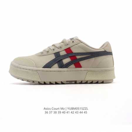 asics 亚瑟士 新款男女运动休闲鞋 Court Mz 复古时尚板鞋百搭厚底运动鞋，Asics 亚瑟士 Court Mz 3A127 休闲运动鞋，简约大方，舒 - 点击图像关闭
