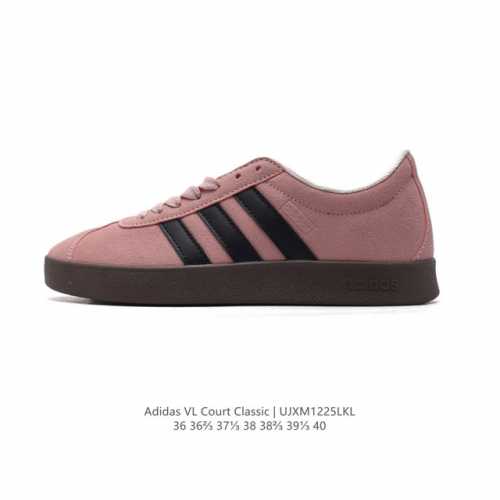 阿迪达斯 Adidas Vl Court Classic Shoes 运动休闲板鞋德训鞋 T头鞋 这款adidas经典运动鞋，以经典造型塑就百搭风格。灵感源自a