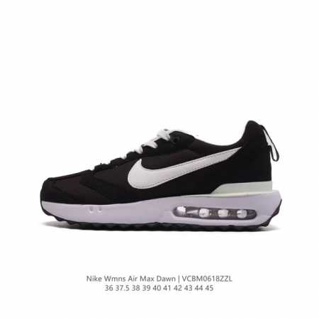 耐克 Nike Air Max Dawn 黎明系列 低帮气垫百搭休闲运动慢跑鞋，从配色上彰显出浓厚的复古气质。最大的亮点当属鞋型设计上加入结构元素，汲取1984 - 点击图像关闭