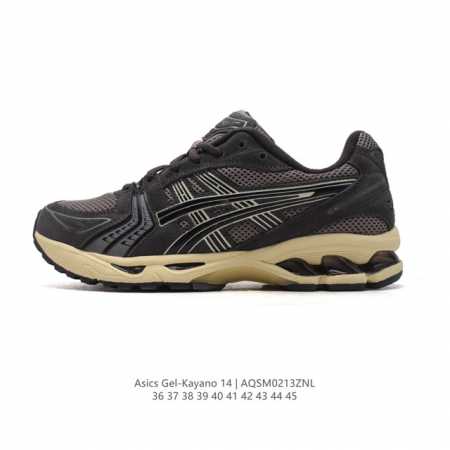公司级 亚瑟士 Asics Gel-Kayano 14 公司级版本运动休闲透气专业缓震慢跑鞋。采用工程弹性双层再生网格密度鞋面材质，后跟3D可视Gel缓震乳胶物 - 点击图像关闭