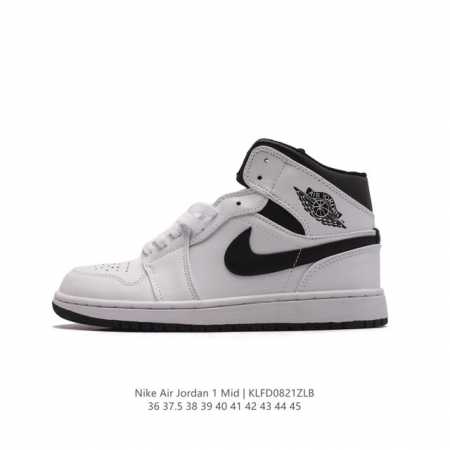 耐克 Nike Air Jordan 1 Mid 男女子篮球鞋时尚轻盈板鞋aj1乔1运动鞋 乔丹一代 高帮复古休闲篮球鞋 。Air Jordan 1 Mid 搭 - 点击图像关闭