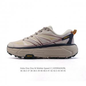 公司级 玛法特二代 Hoka One One Mafate Speed 2 Low 轻量低帮户外越野跑鞋 户外山脉越野轻量运动跑鞋。鞋面用轻的无缝架构，鞋带用了
