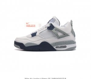 耐克 Nike Air Jordan 4 Retro Og迈克尔 乔丹aj4代乔4 中帮复古休闲运动文化篮球鞋 秉承轻量化的速度型篮球鞋设计思想完成设计 降低重