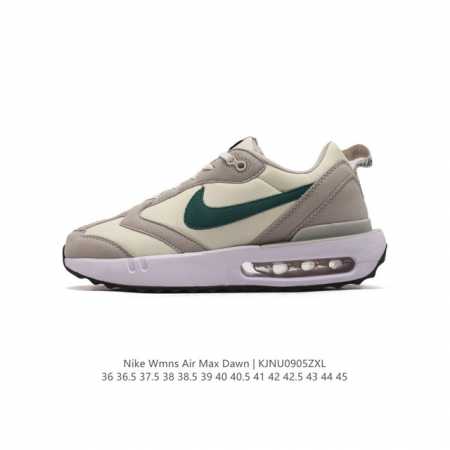 特价 耐克 Nike Air Max Dawn 黎明系列 低帮气垫百搭休闲运动慢跑鞋，从配色上彰显出浓厚的复古气质。最大的亮点当属鞋型设计上加入结构元素，汲取1 - 点击图像关闭
