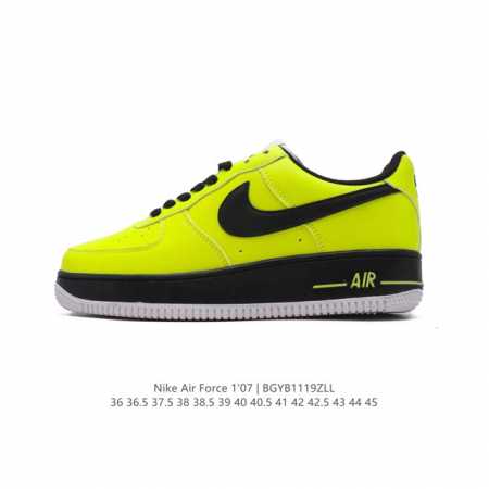 耐克 Nike Air Force 1 '07 Low 空军一号含气垫 低帮百搭厚底增高休闲运动板鞋。柔软、弹性十足的缓震性能和出色的中底设计，横跨复古与现代的 - 点击图像关闭