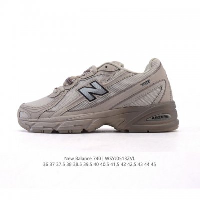 new Balance Mr740 Nb新百伦系列复古老爹风休闲运动慢跑鞋。采用轻质牛剖革拼接透气网眼衬垫织物鞋面材质 T-Beam大底提供足步弓支撑 保持步态
