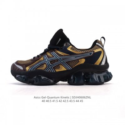 公司级 Asics 亚瑟士 Gel-Quantum Kinetic 男女士复古休闲运动鞋厚底增高老爹鞋。Asics Gel-Quantum Kinetic 运动