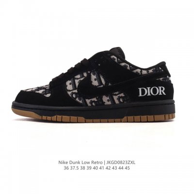 耐克 Nike Sb Dunk Low Pro 男女款运动鞋复古板鞋。采用柔软皮革织物拼接鞋面，经久耐穿，塑就如元年款 Dunk 般的复古质感。鞋头透气孔，搭配
