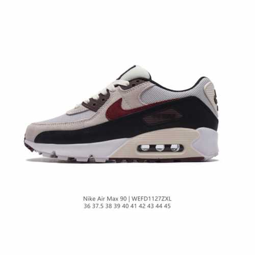 Nike耐克运动鞋 Air Max 90 健身运动跑鞋休闲鞋 复古风十足！Air Max 90 作为 Nike 旗下最经典的鞋型之一，凭借着百搭的造型，获得众多