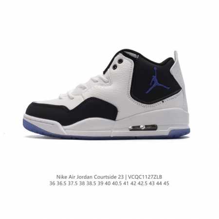 耐克 Nike Airjordancourtside23 乔丹23代 Aj23实战气垫缓震篮球鞋，Jordan 乔丹 男女鞋真标半码制，采用优质荔枝纹牛剖皮革鞋 - 点击图像关闭